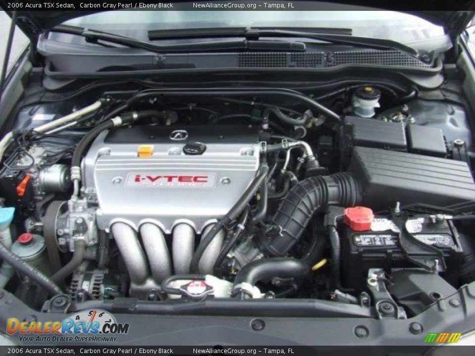 2006 Acura TSX Sedan Carbon Gray Pearl / Ebony Black Photo #13
