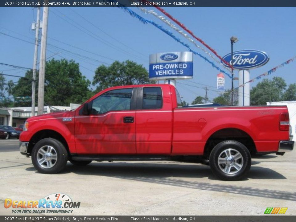 2007 Ford F150 XLT SuperCab 4x4 Bright Red / Medium Flint Photo #6