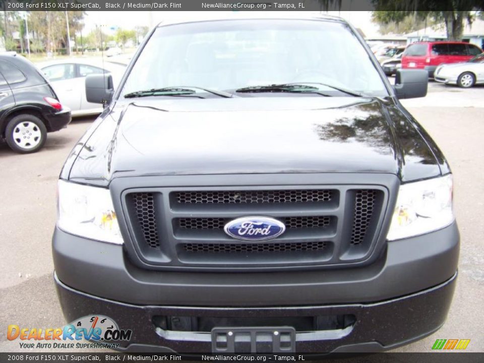 2008 Ford F150 XLT SuperCab Black / Medium/Dark Flint Photo #2