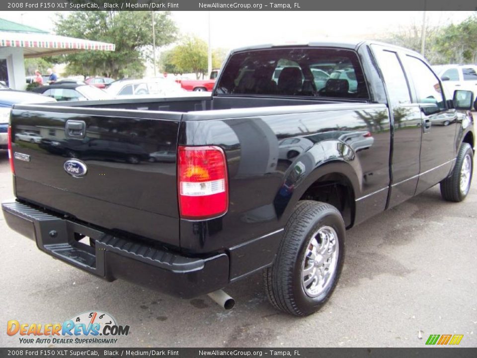 2008 Ford F150 XLT SuperCab Black / Medium/Dark Flint Photo #5