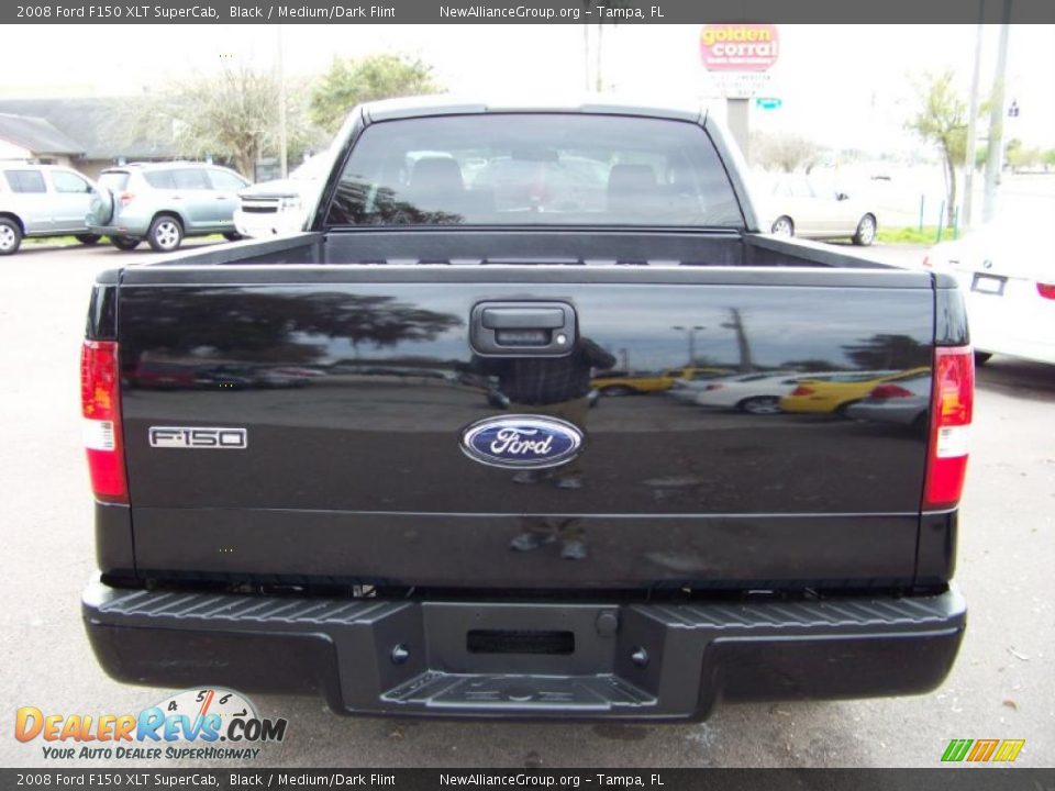 2008 Ford F150 XLT SuperCab Black / Medium/Dark Flint Photo #6