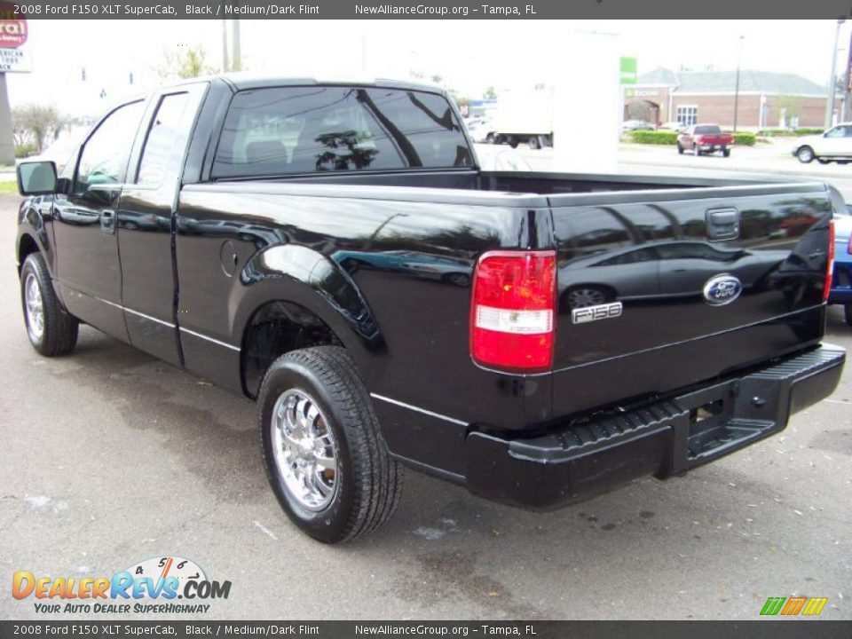 2008 Ford F150 XLT SuperCab Black / Medium/Dark Flint Photo #7