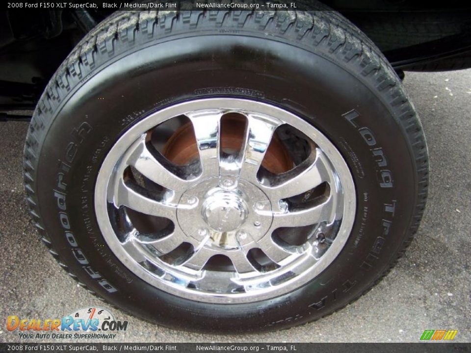 2008 Ford F150 XLT SuperCab Black / Medium/Dark Flint Photo #8