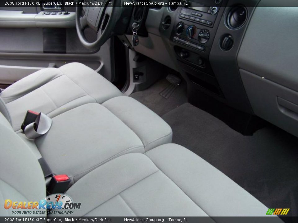 2008 Ford F150 XLT SuperCab Black / Medium/Dark Flint Photo #11