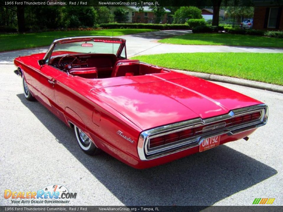 1966 Ford Thunderbird Convertible Red / Red Photo #8