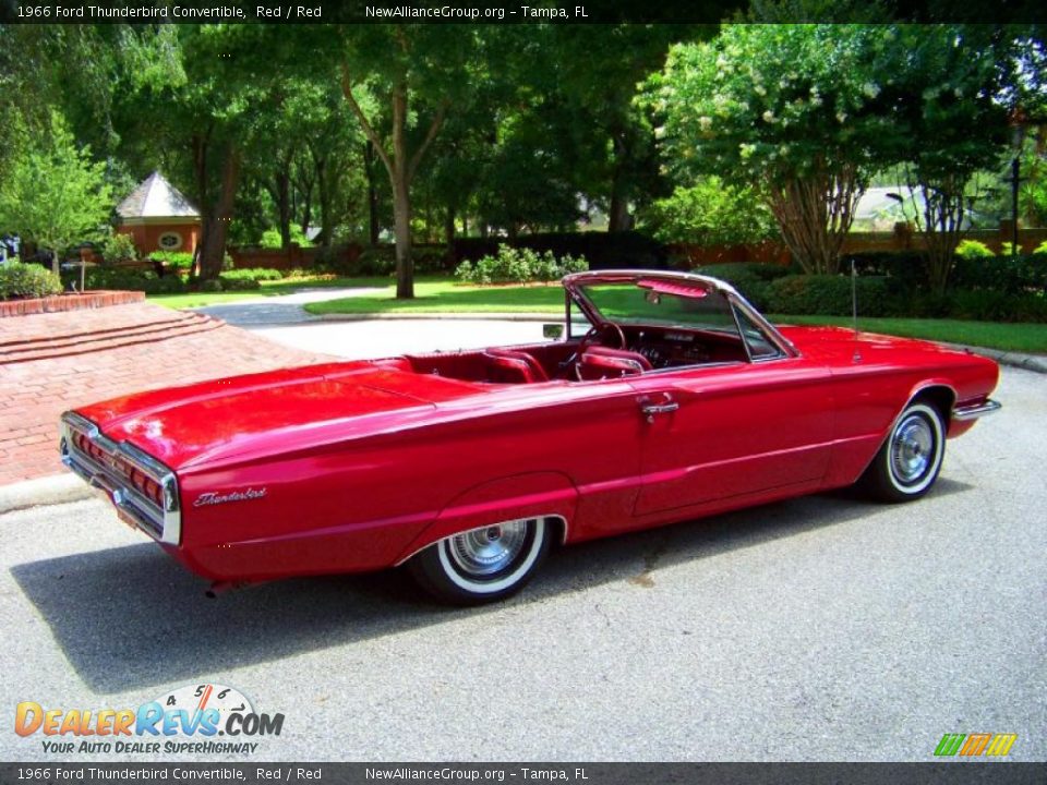 1966 Ford Thunderbird Convertible Red / Red Photo #12