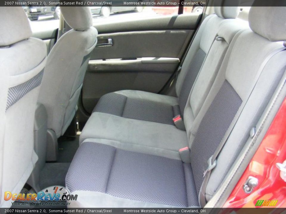2007 Nissan Sentra 2.0 Sonoma Sunset Red / Charcoal/Steel Photo #11