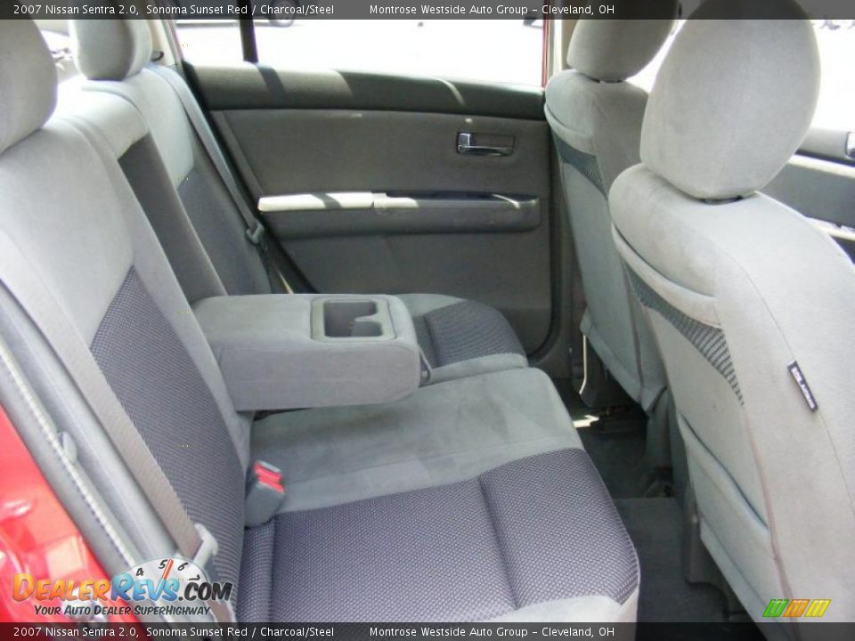 2007 Nissan Sentra 2.0 Sonoma Sunset Red / Charcoal/Steel Photo #12