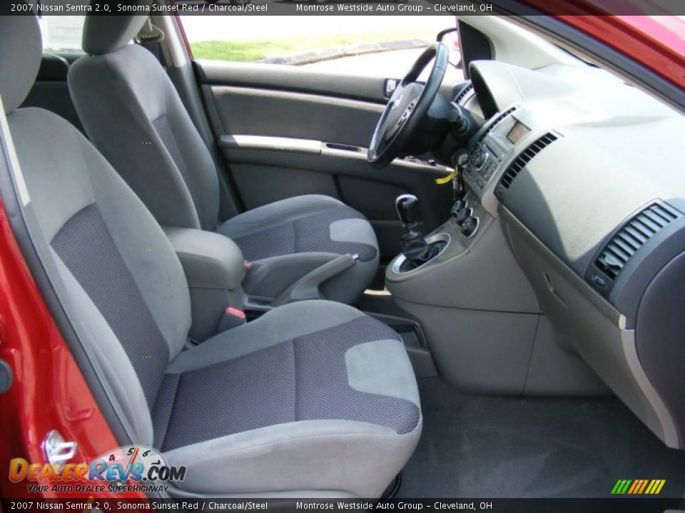 2007 Nissan Sentra 2.0 Sonoma Sunset Red / Charcoal/Steel Photo #13