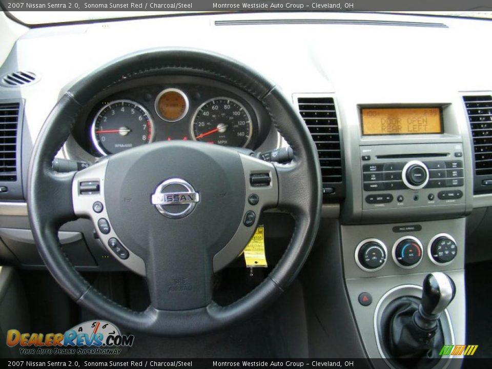2007 Nissan Sentra 2.0 Sonoma Sunset Red / Charcoal/Steel Photo #15