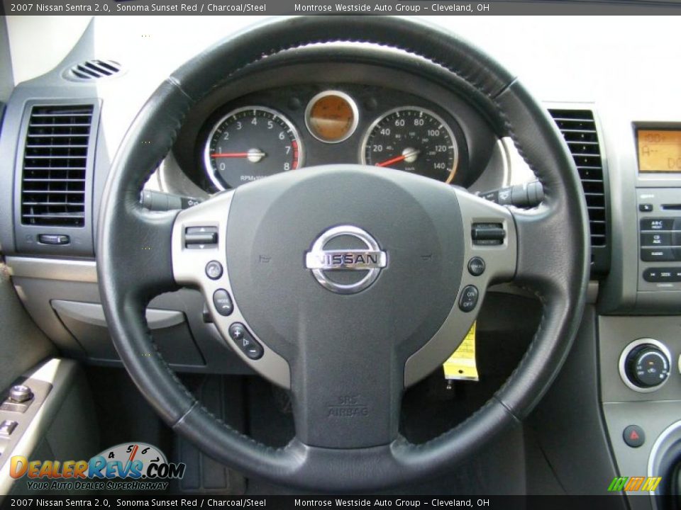 2007 Nissan Sentra 2.0 Sonoma Sunset Red / Charcoal/Steel Photo #16