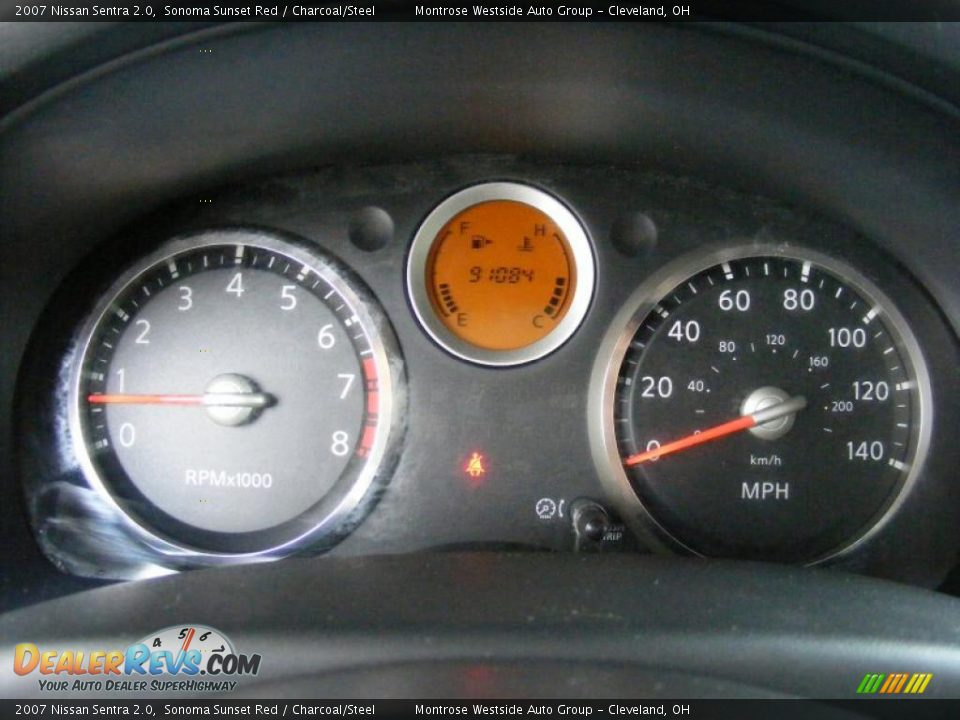 2007 Nissan Sentra 2.0 Sonoma Sunset Red / Charcoal/Steel Photo #17