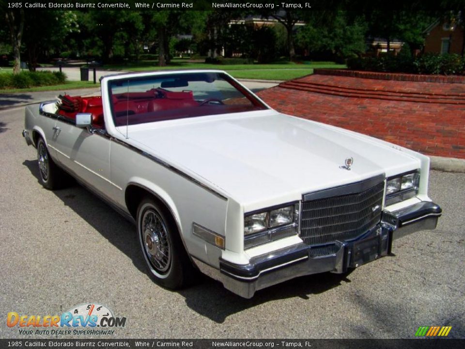 1985 Cadillac Eldorado Biarritz Convertible White / Red Photo #10 ...