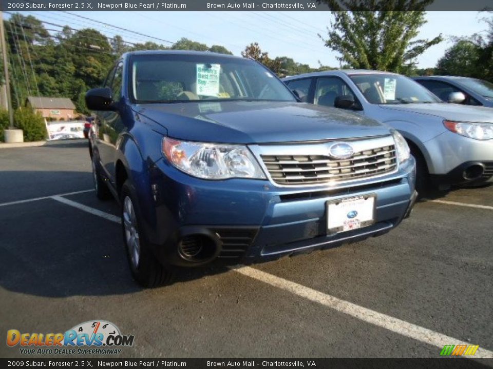 2009 Subaru Forester 2.5 X Newport Blue Pearl / Platinum Photo #1