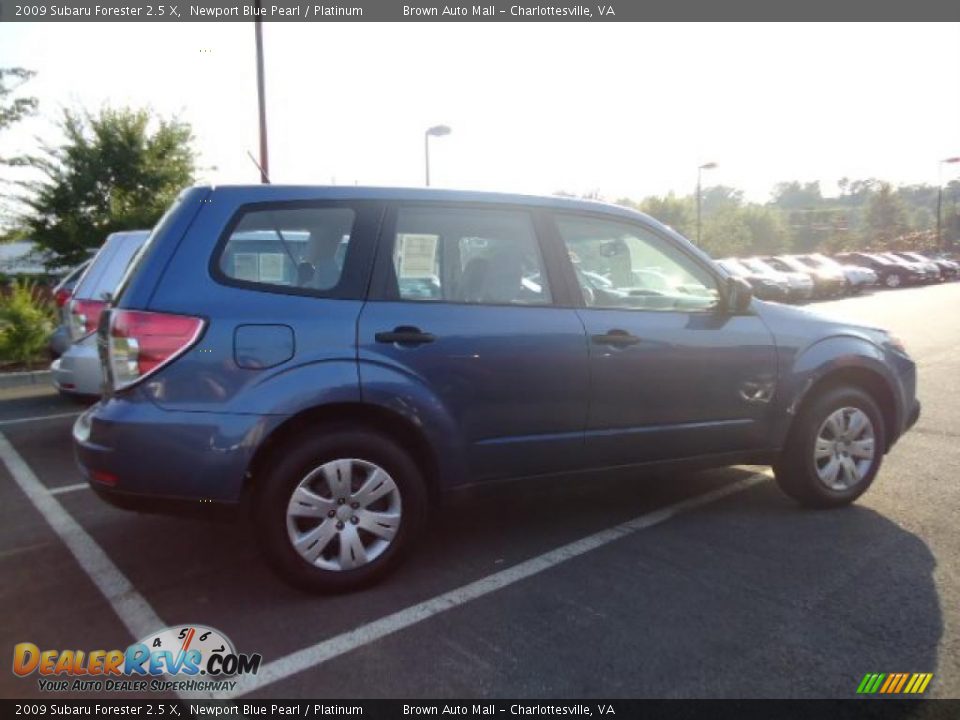 2009 Subaru Forester 2.5 X Newport Blue Pearl / Platinum Photo #4
