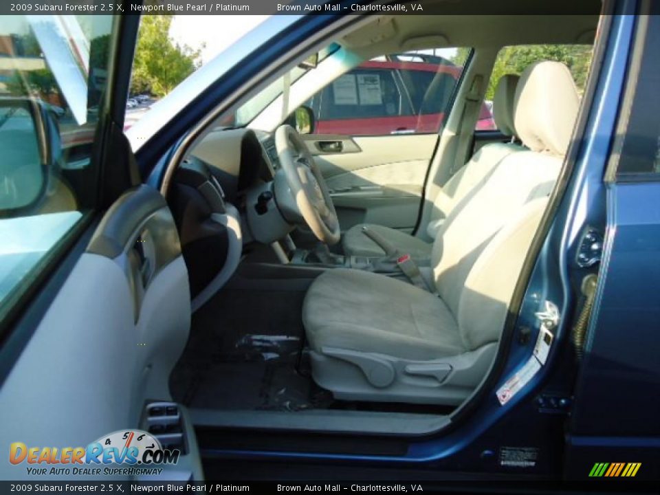 2009 Subaru Forester 2.5 X Newport Blue Pearl / Platinum Photo #5
