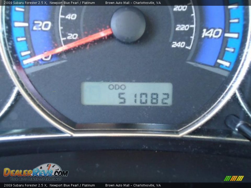2009 Subaru Forester 2.5 X Newport Blue Pearl / Platinum Photo #7