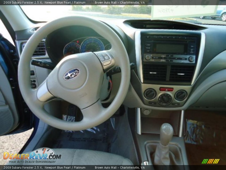 2009 Subaru Forester 2.5 X Newport Blue Pearl / Platinum Photo #10