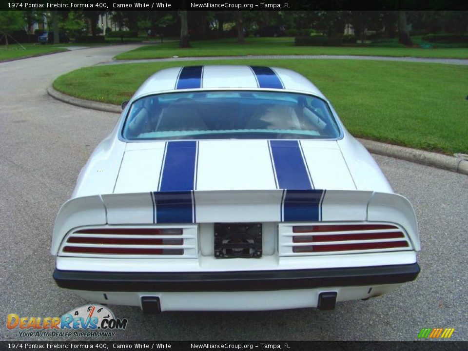 1974 Pontiac Firebird Formula 400 Cameo White / White Photo #6