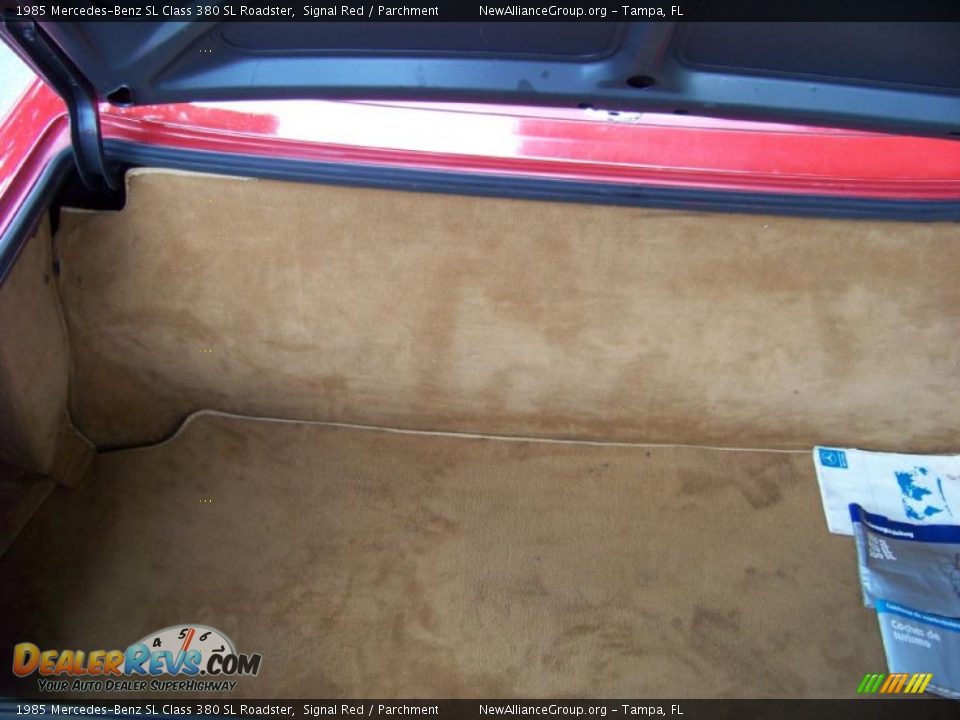 1985 Mercedes-Benz SL Class 380 SL Roadster Signal Red / Parchment Photo #29
