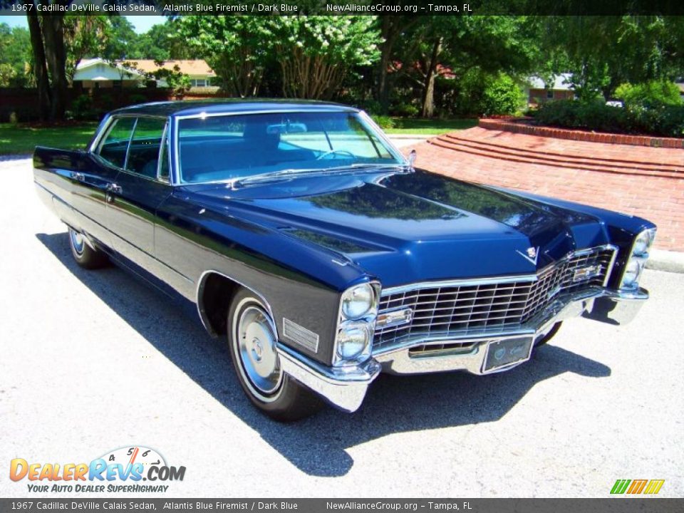 1967 Cadillac DeVille Calais Sedan Atlantis Blue Firemist / Dark Blue Photo #2