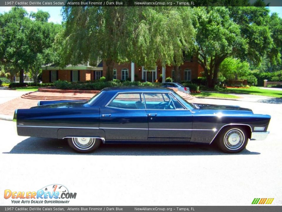 1967 Cadillac DeVille Calais Sedan Atlantis Blue Firemist / Dark Blue Photo #4