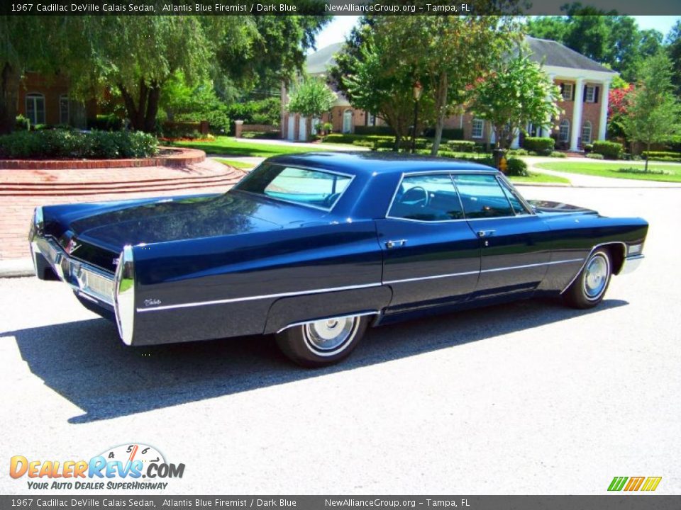 1967 Cadillac DeVille Calais Sedan Atlantis Blue Firemist / Dark Blue Photo #5