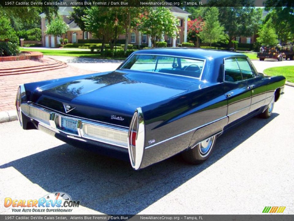 1967 Cadillac DeVille Calais Sedan Atlantis Blue Firemist / Dark Blue Photo #6