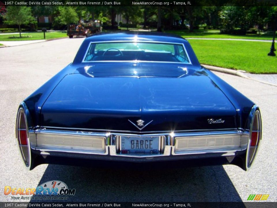1967 Cadillac DeVille Calais Sedan Atlantis Blue Firemist / Dark Blue Photo #8