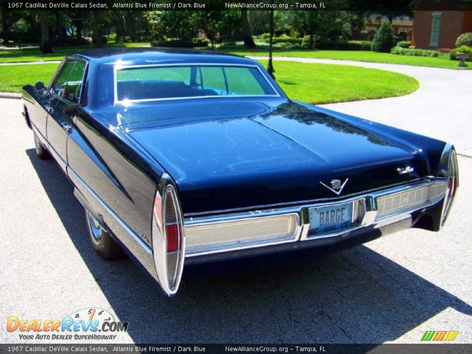 1967 Cadillac DeVille Calais Sedan Atlantis Blue Firemist / Dark Blue Photo #10