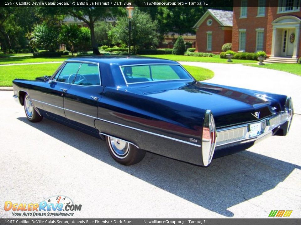 1967 Cadillac DeVille Calais Sedan Atlantis Blue Firemist / Dark Blue Photo #11