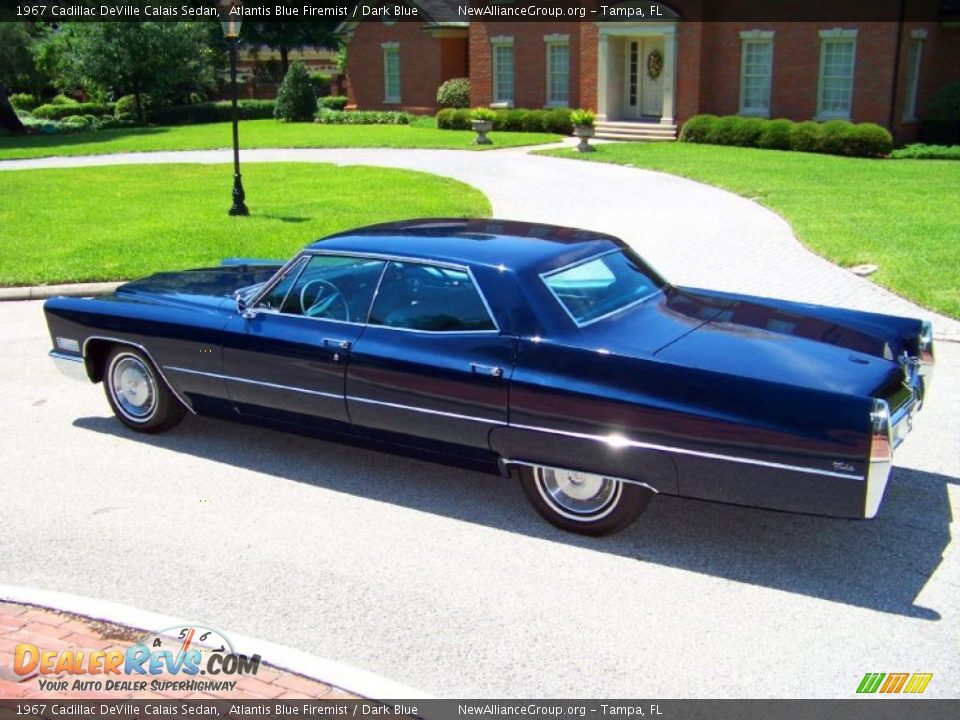 1967 Cadillac DeVille Calais Sedan Atlantis Blue Firemist / Dark Blue Photo #12