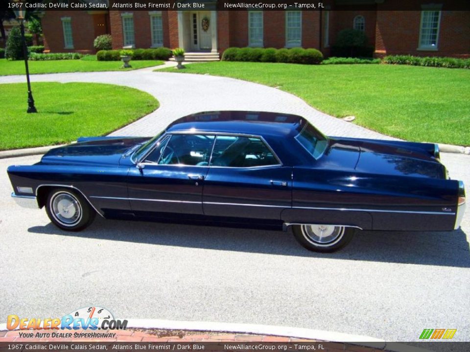 1967 Cadillac DeVille Calais Sedan Atlantis Blue Firemist / Dark Blue Photo #13
