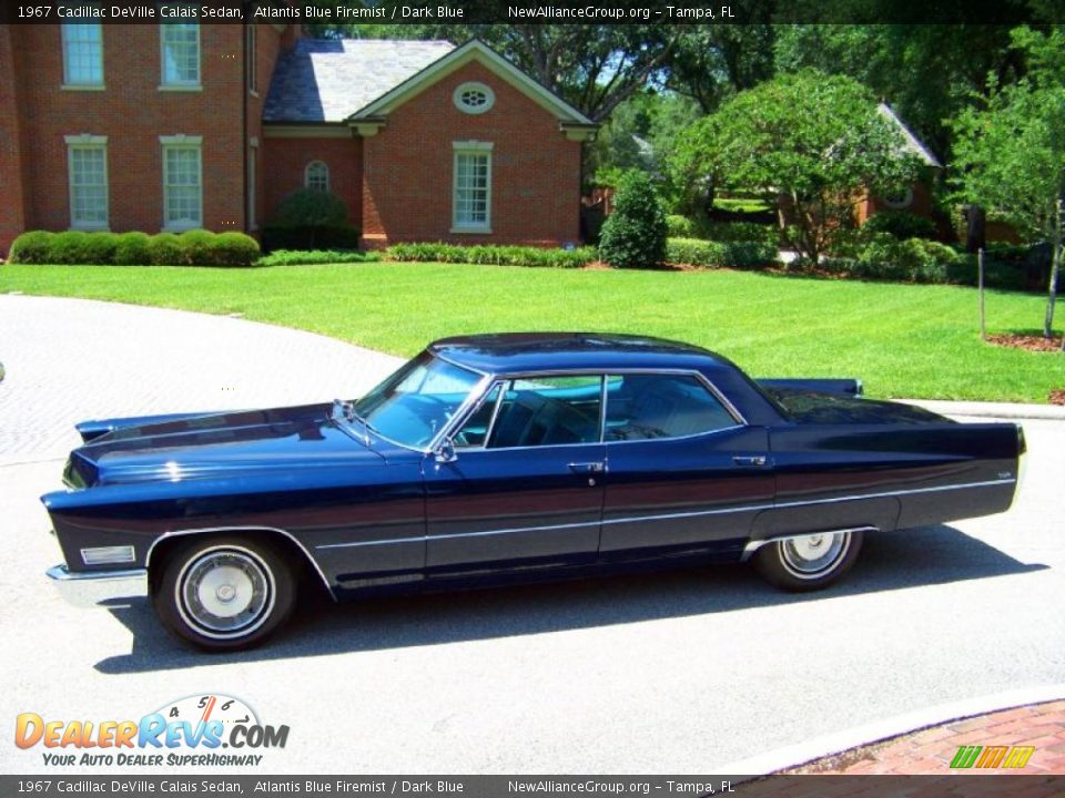 1967 Cadillac DeVille Calais Sedan Atlantis Blue Firemist / Dark Blue Photo #14