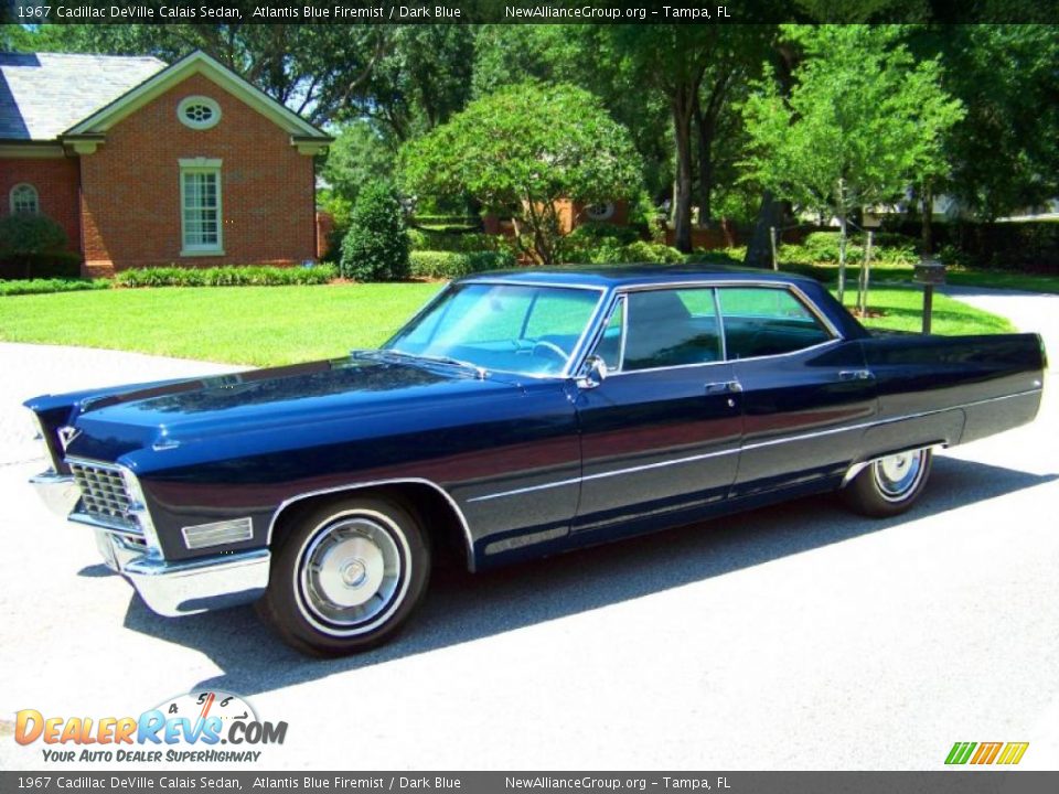 1967 Cadillac DeVille Calais Sedan Atlantis Blue Firemist / Dark Blue Photo #15