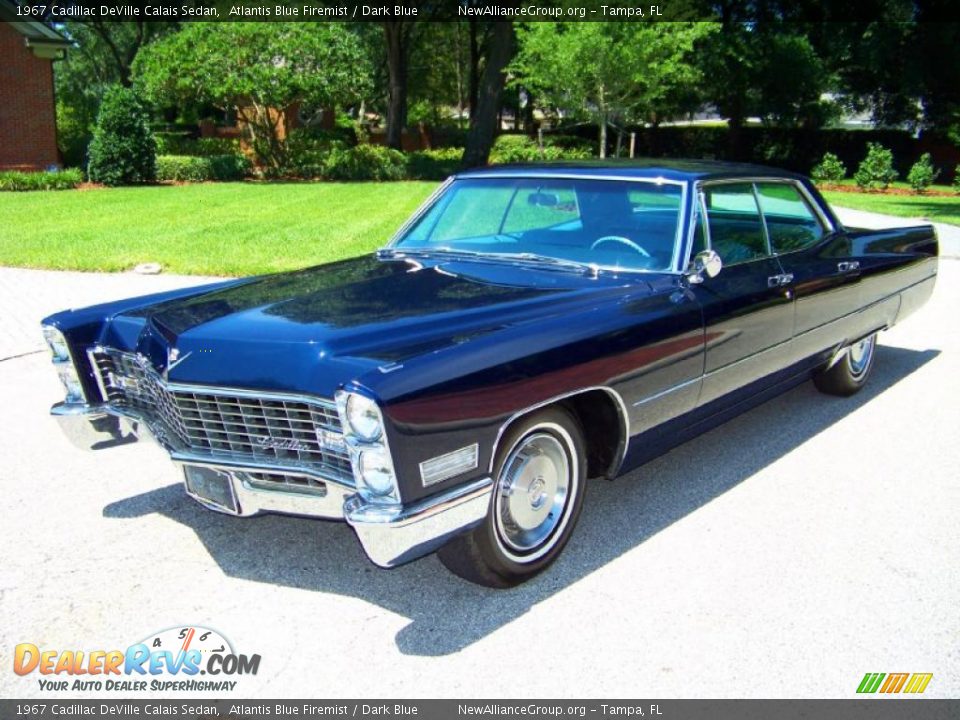 1967 Cadillac DeVille Calais Sedan Atlantis Blue Firemist / Dark Blue Photo #16