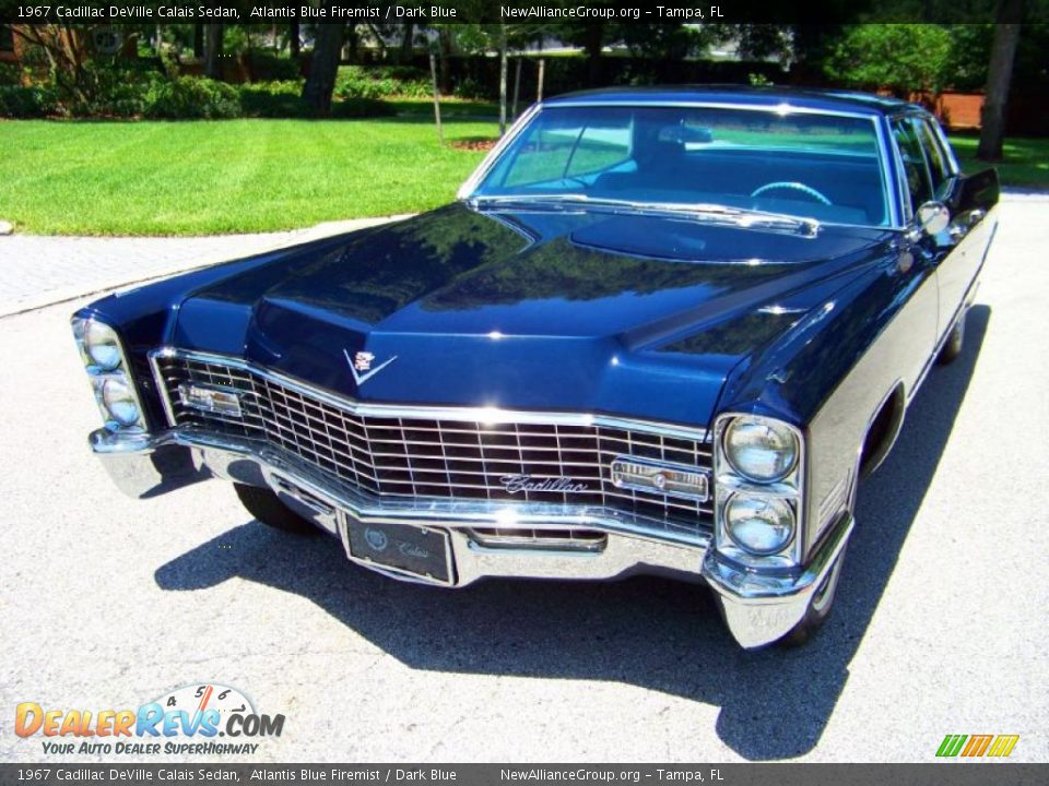 1967 Cadillac DeVille Calais Sedan Atlantis Blue Firemist / Dark Blue Photo #17