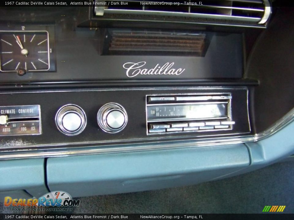 1967 Cadillac DeVille Calais Sedan Atlantis Blue Firemist / Dark Blue Photo #36