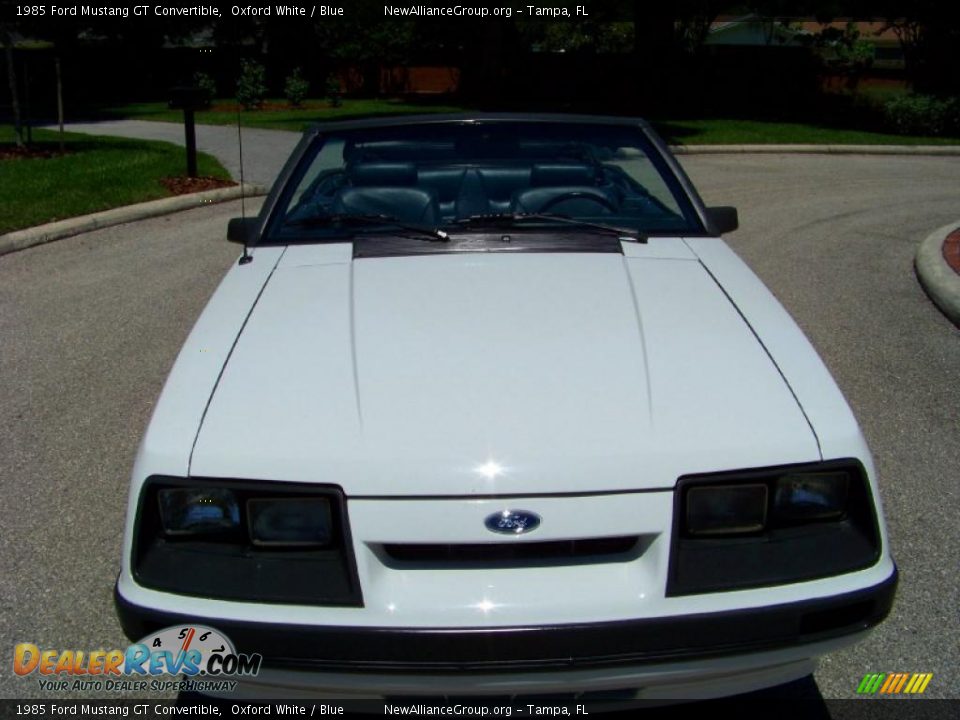 1985 Ford Mustang GT Convertible Oxford White / Blue Photo #1