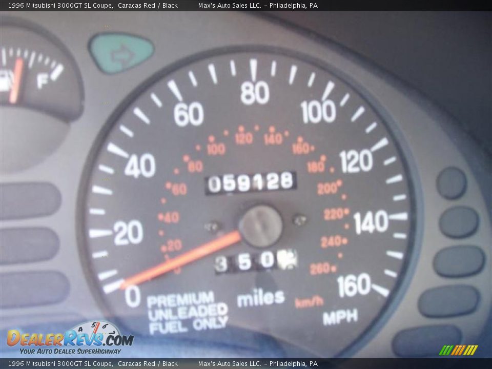 1996 Mitsubishi 3000GT SL Coupe Caracas Red / Black Photo #25