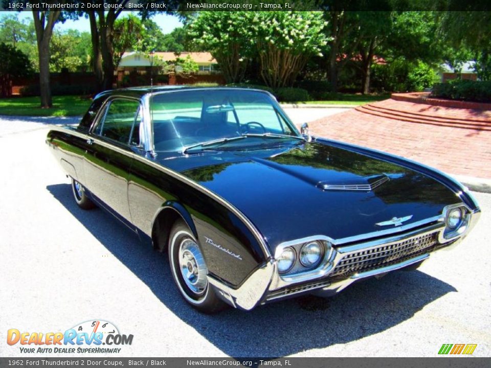 1962 Ford Thunderbird 2 Door Coupe Black / Black Photo #3