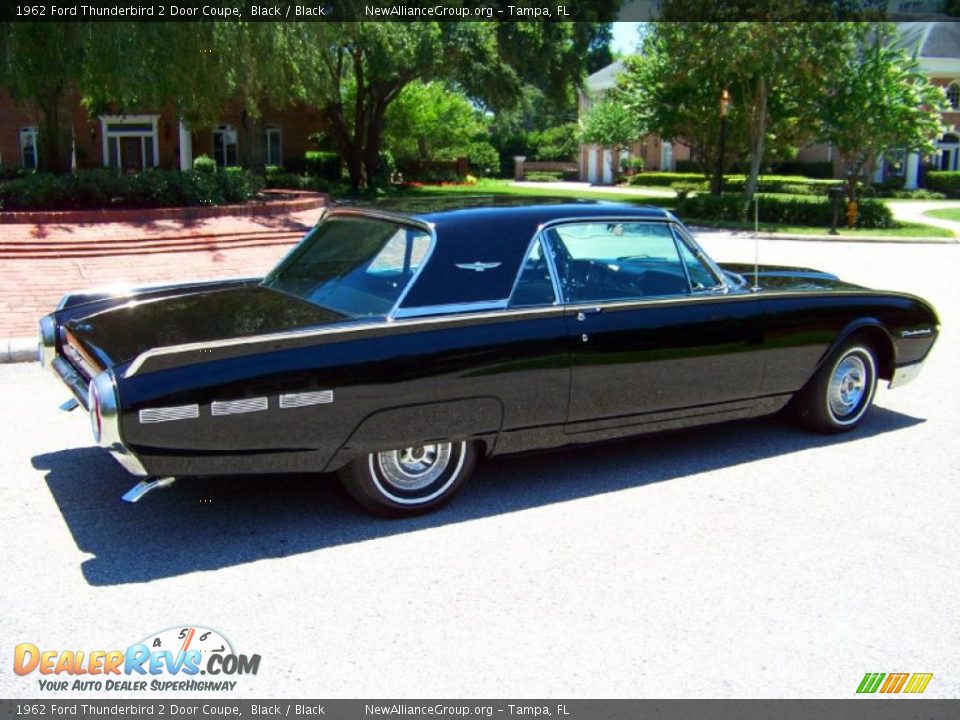 1962 Ford Thunderbird 2 Door Coupe Black / Black Photo #6