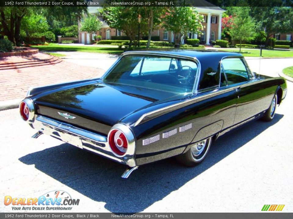 1962 Ford Thunderbird 2 Door Coupe Black / Black Photo #7