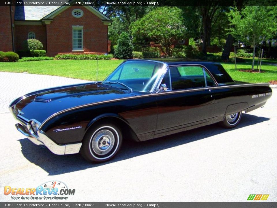 1962 Ford Thunderbird 2 Door Coupe Black / Black Photo #14