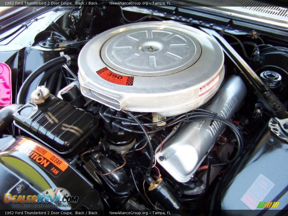 1962 Ford Thunderbird 2 Door Coupe Black / Black Photo #19