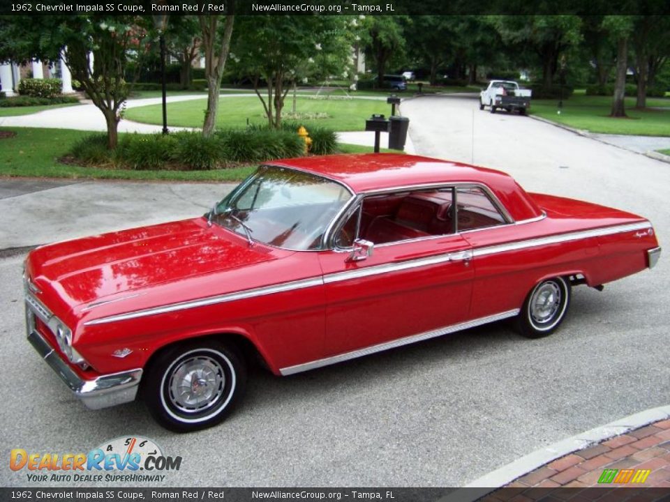 1962 Chevrolet Impala SS Coupe Roman Red / Red Photo #5