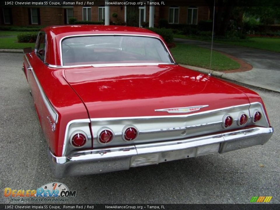 1962 Chevrolet Impala SS Coupe Roman Red / Red Photo #7