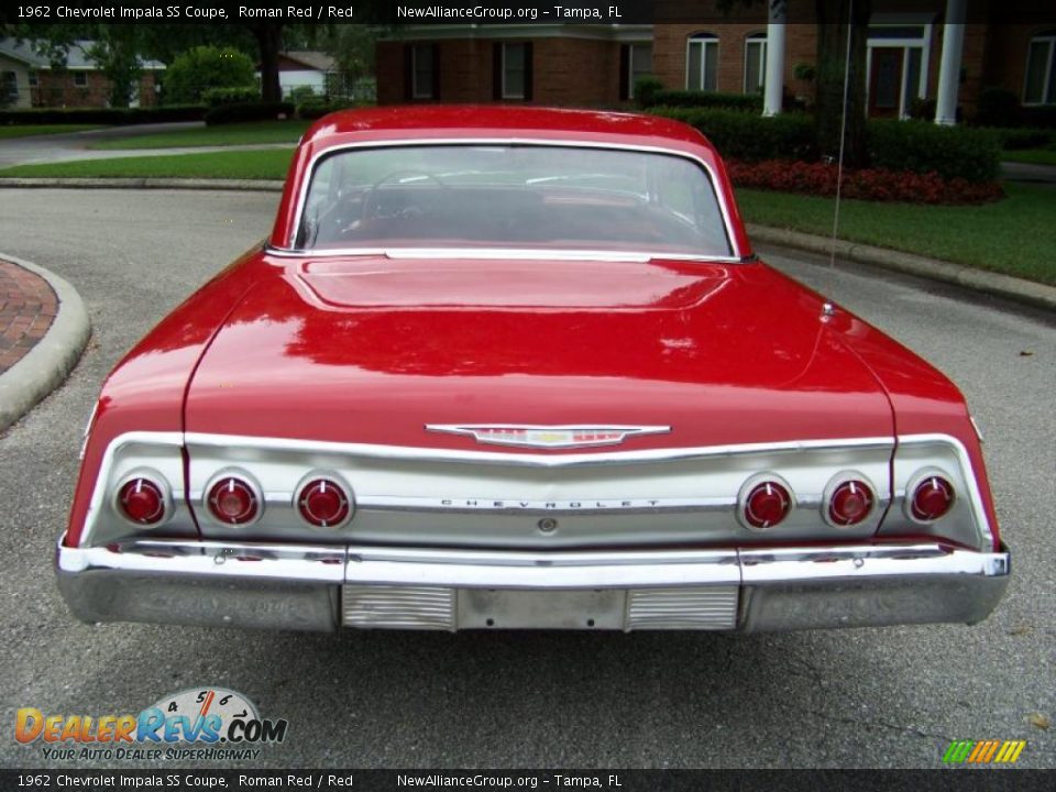 1962 Chevrolet Impala SS Coupe Roman Red / Red Photo #8