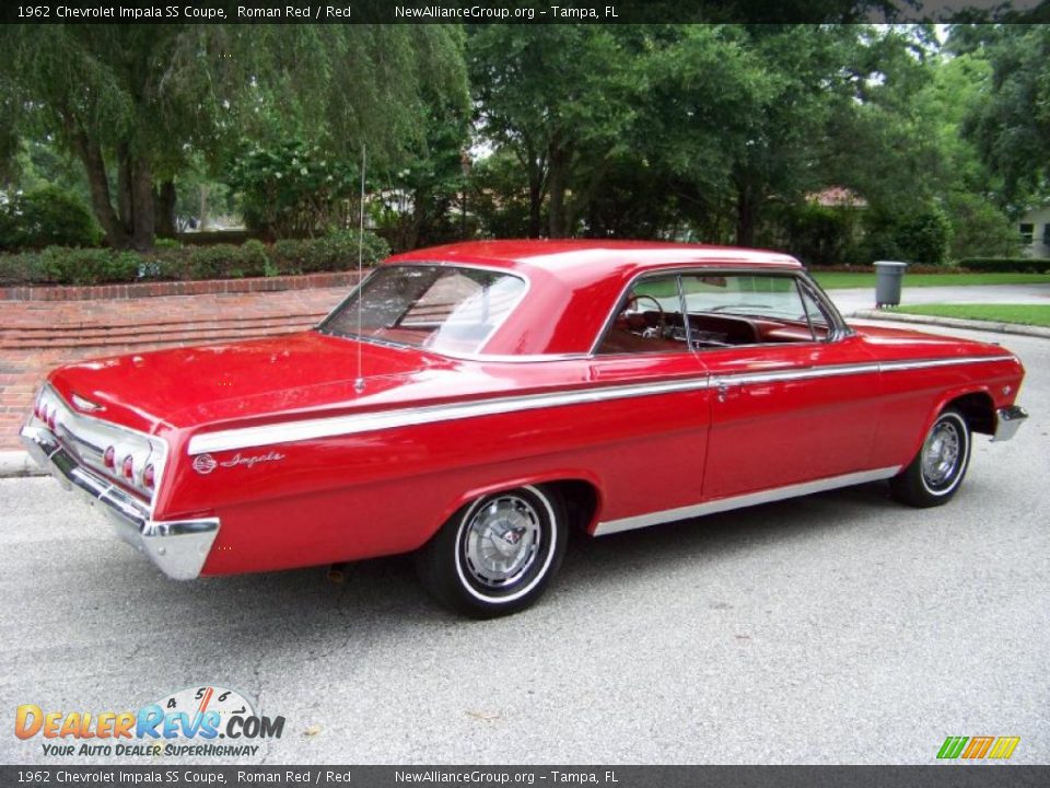 1962 Chevrolet Impala SS Coupe Roman Red / Red Photo #11