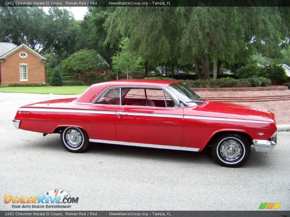 1962 Chevrolet Impala SS Coupe Roman Red / Red Photo #12